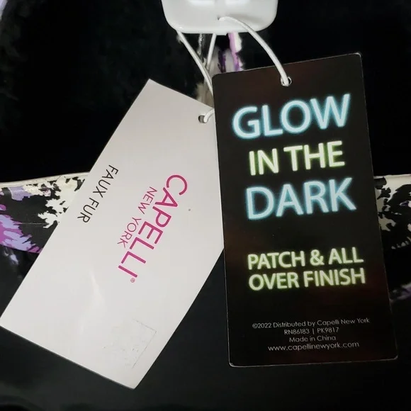 Capelli of New York NWT Glow in the Dark Faux Fur Lined Slip-on Clogs - Picture 3 of 7